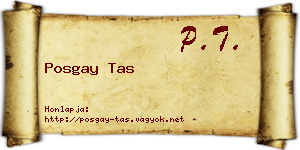 Posgay Tas névjegykártya